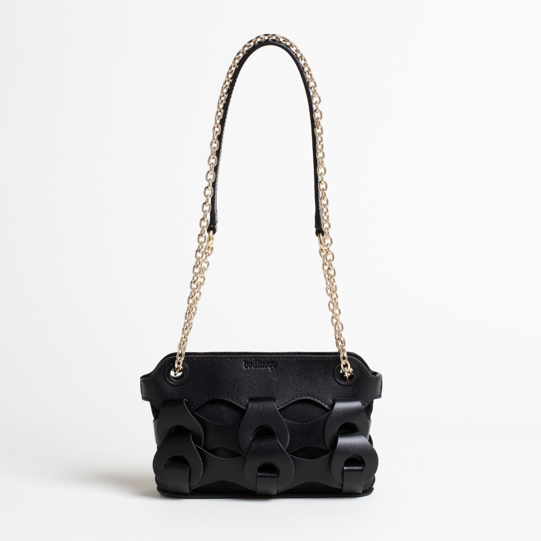 Sac en cuir Floria Mini Noir Face #couleur_noir