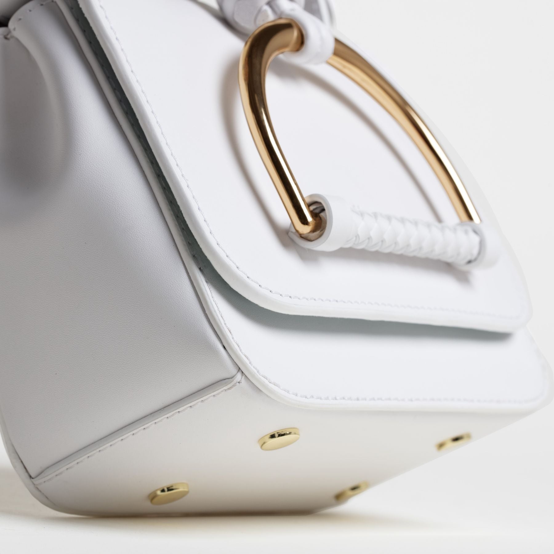 Sac en cuir Sirinda Mini Blanc Pieds #couleur_popcorn