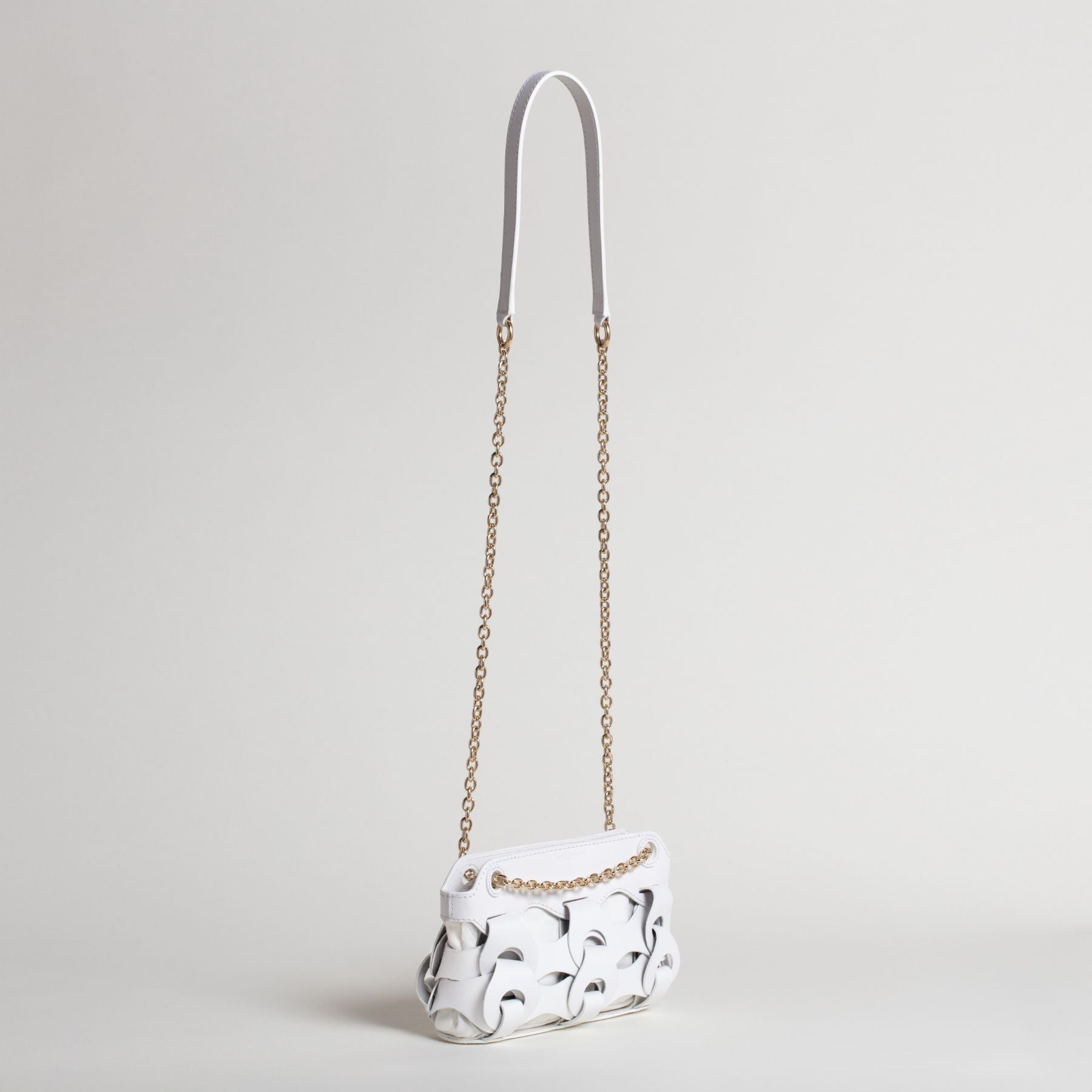 Sac en Cuir Floria Mini Blanc #couleur_popcorn