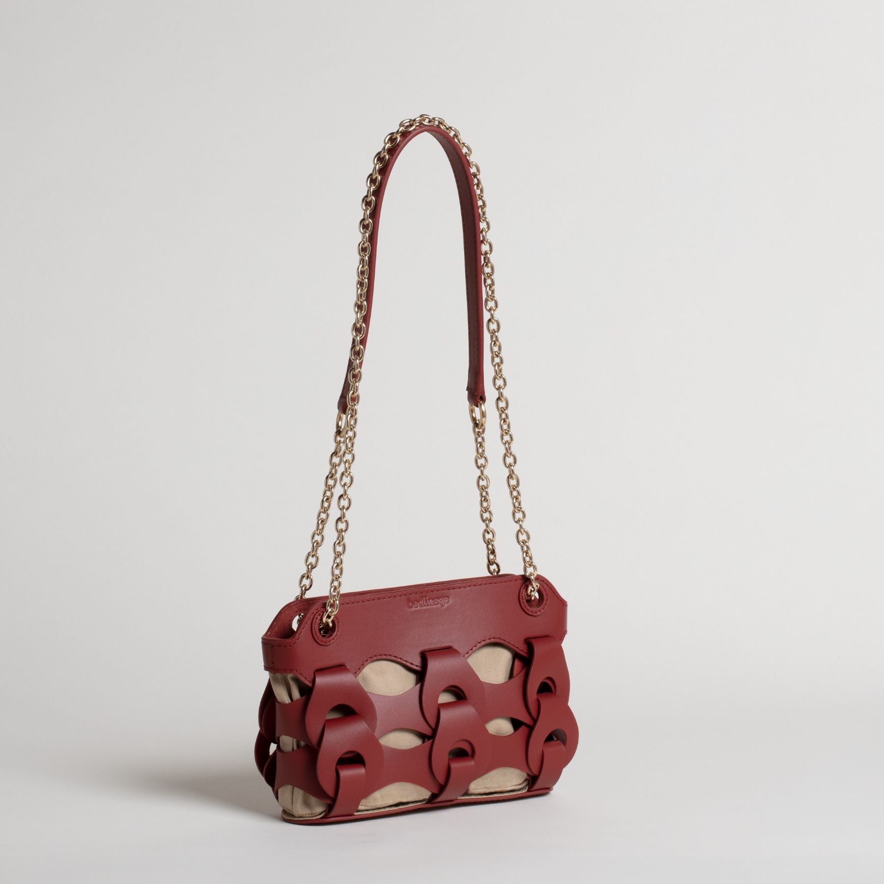 Sac en cuir Floria Mini Safran 3/4 #couleur_safran