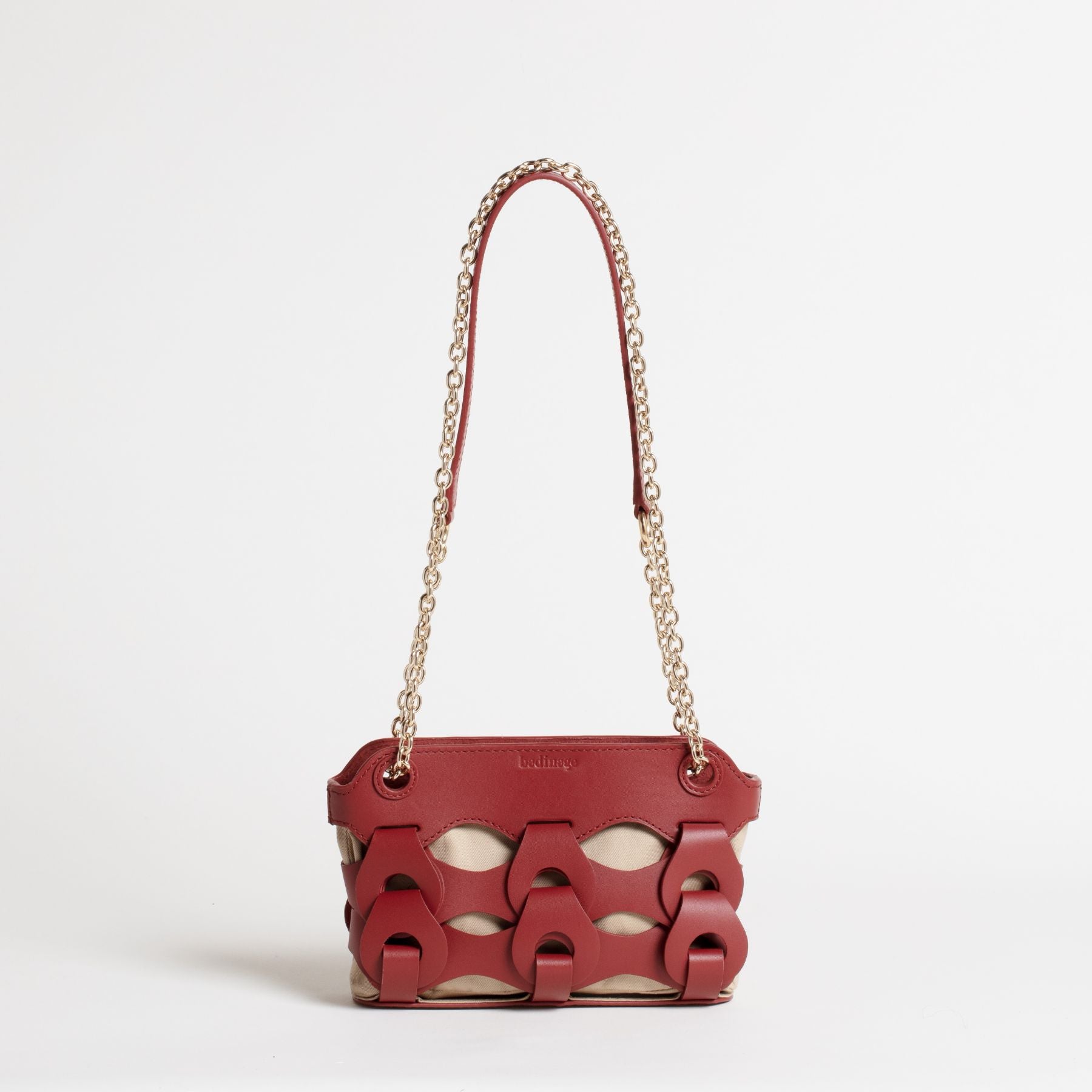 Sac en cuir Floria Mini Safran Face #couleur_safran