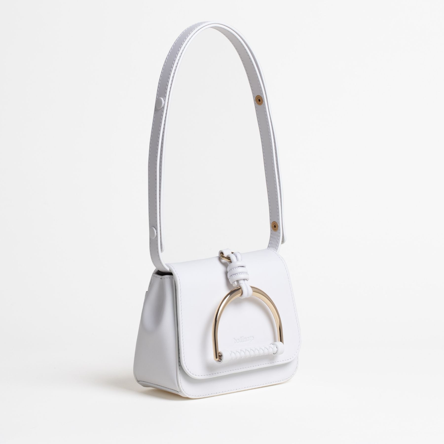 Sac en cuir Sirinda Mini Blanc 3/4 #couleur_popcorn