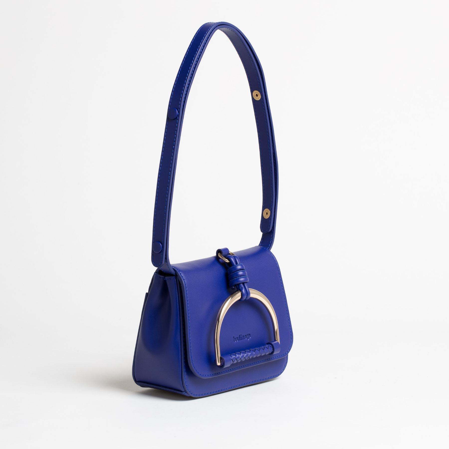 Sac en cuir Sirinda Mini Bleu 3/4 #couleur_myrtille