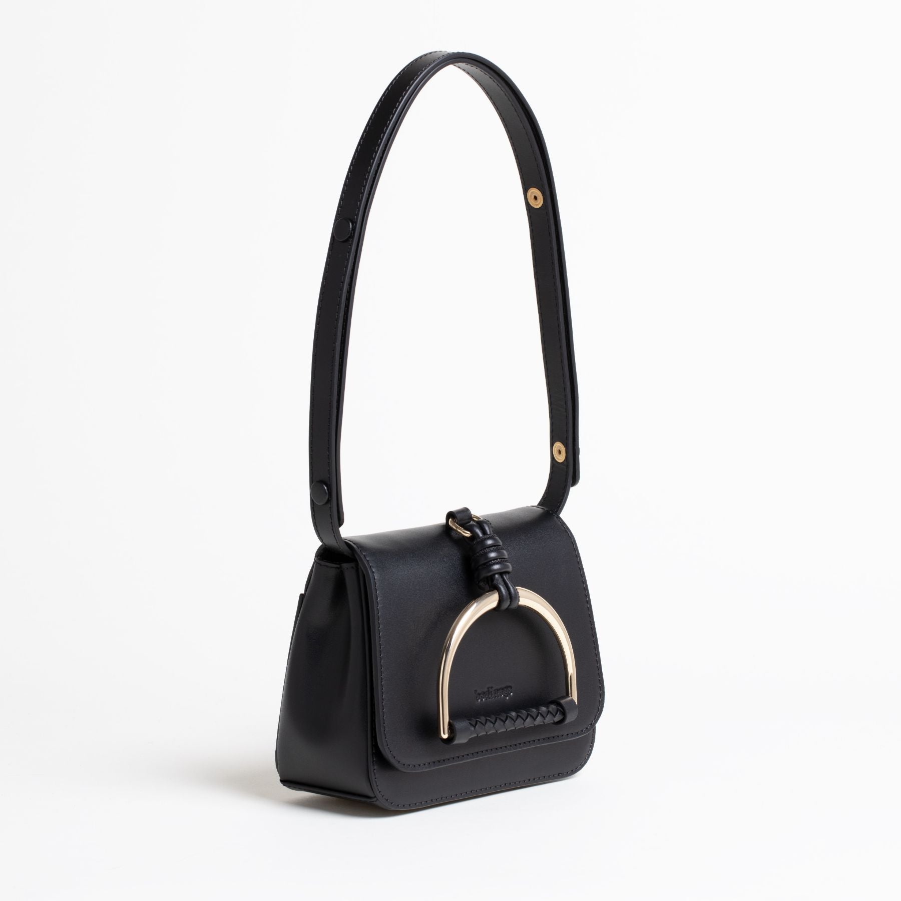 Sac en cuir Sirinda Mini Noir 3/4 #couleur_noir