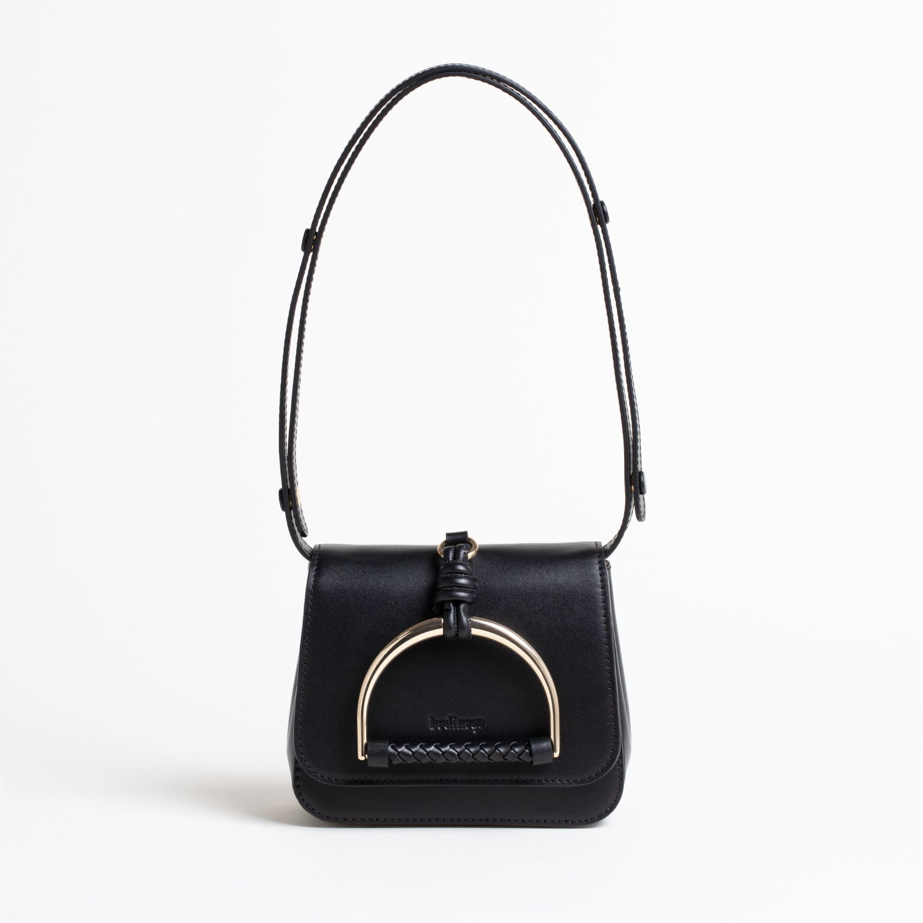 Sac en cuir Sirinda Mini Noir Face #couleur_noir