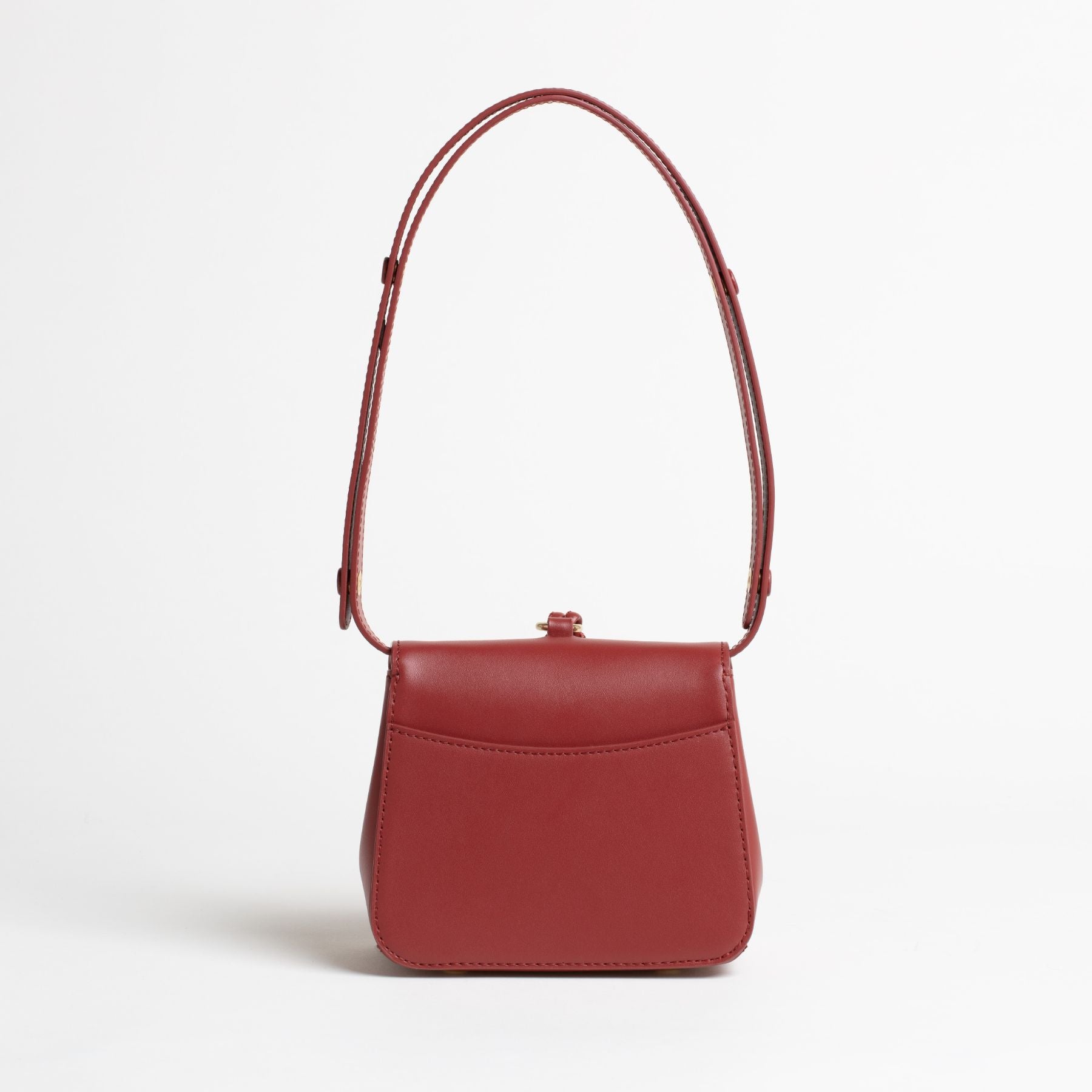 Sac en cuir Sirinda Mini Rouge Dos #couleur_safran